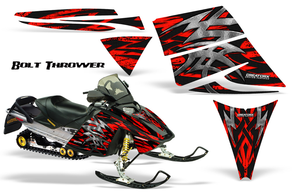 Ski-Doo Rev Graphics Kit Bolt Thrower Red